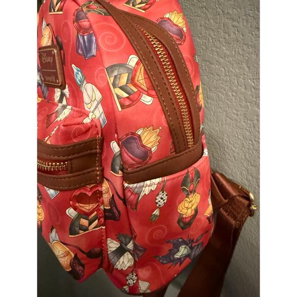 Loungefly Disney Villains Perfume Bottles Mini Red Backpack BoxLunch Exclusive - Picture 5 of 8